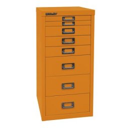 BISLEY MultiDrawer™ série 29, format A4, 8 tiroirs, orange