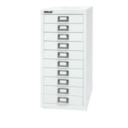 BISLEY MultiDrawer™ série 29, format A4, 10 tiroirs, blanc trafic