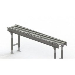 Gura Transporteur à rouleaux, cadre en acier et rouleaux en acier galvanisé, largeur voie 300 mm, entraxe des essieux 125 mm, longueur 2 m
