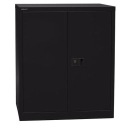 BISLEY Armoire à portes battantes UNIVERSAL, h x l x p 1000 x 914 x 400 mm, 1 tablette, 2 hauteurs de classeurs, noir