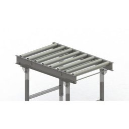 Gura Transporteur à rouleaux, cadre en acier et rouleaux en acier galvanisé, largeur voie 600 mm, entraxe des essieux 125 mm, longueur 1 m