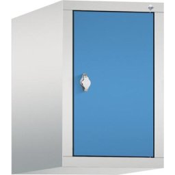 C+P Rehausse pour armoire CLASSIC, 1 compartiment, largeur compartiment 300 mm, gris clair / bleu clair