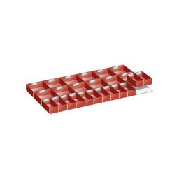 LISTA Kit de compartimentation pour tiroirs, 24 godets, pour hauteur façade 75 mm