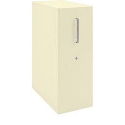 BISLEY Meuble de rangement Tower™ 4, avec plateau de finition, version gauchère, 4 tablettes, ivoire clair