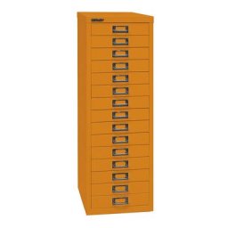 BISLEY MultiDrawer™ série 39, format A4, 15 tiroirs, orange