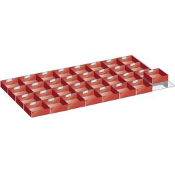 LISTA Compartimentation en plastique, pour dimensions armoire 1431 x 725 mm, pour hauteur tiroirs 75 mm