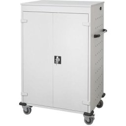Chariot de chargement pour ordinateurs portables, avec 20 casiers, gris clair / gris clair