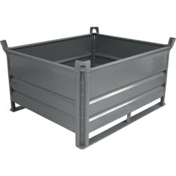Heson Caisse-palette sur semelles, L x l 1200 x 1000 mm, charge max. 2000 kg, gris, 10 pièces et +
