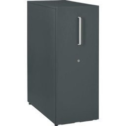 BISLEY Meuble de rangement Tower™ 3, avec plateau de finition, version gauchère, 2 tablettes, anthracite