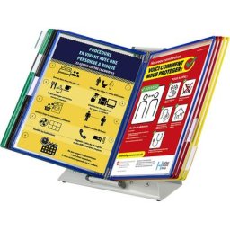 Tarifold Support de table antibactérien pour pochettes transparentes, kit complet, avec 10 pochettes A4