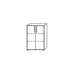 eurokraft pro NICOLA - Armoire de bureau, 2 tablettes, h x l x p 1144 x 800 x 346 mm, blanc