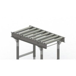Gura Transporteur à rouleaux, cadre en acier et rouleaux en acier galvanisé, largeur voie 500 mm, entraxe des essieux 125 mm, longueur 1 m