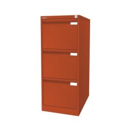 BISLEY Classeur pour dossiers suspendus à 1 rangée, 3 tiroirs, format A4, orange