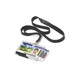 DURABLE Porte-cartes PUSHBOX, avec bande textile, lot de 20, pour 3 cartes