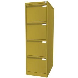 BISLEY Classeur pour dossiers suspendus à 1 rangée, 4 tiroirs, format A4, jaune