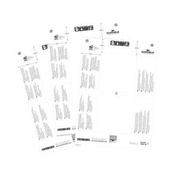 DURABLE Cartes de rechange pour badge de table, pour h x l 52/104 x 100 mm, lot de 200