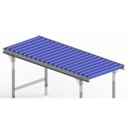 Gura Transporteur à rouleaux pour charges légères, cadre en acier et rouleaux en plastique, largeur voie 600 mm, entraxe 75 mm, longueur 1,5 m