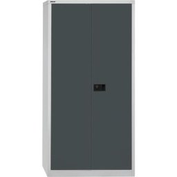 BISLEY Armoire à portes battantes UNIVERSAL, h x l x p 1950 x 914 x 400 mm, avec portemanteau, gris clair / anthracite