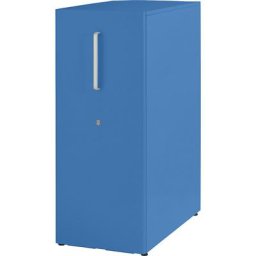 BISLEY Meuble de rangement Tower™ 3, avec plateau de finition, version droitière, 1 tablette, bleu