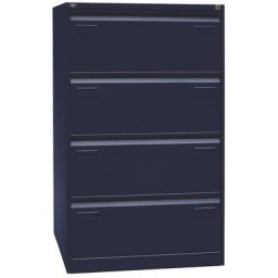 BISLEY Classeur pour dossiers suspendus LIGHT, à 2 rangées, 4 tiroirs, format A4, bleu oxford