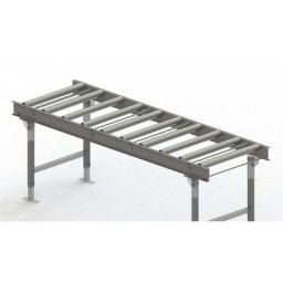 Gura Transporteur à rouleaux, cadre en acier et rouleaux en acier galvanisé, largeur voie 600 mm, entraxe des essieux 200 mm, longueur 2 m