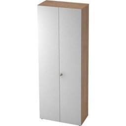ANNY-AC - Armoire de bureau à paroi arrière insonorisante, h x l x p 2156 x 800 x 420 mm, 5 tablettes, façon noyer