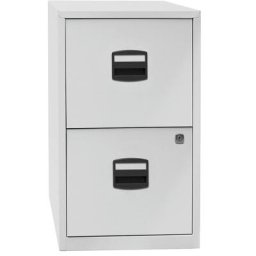 BISLEY Classeur pour dossiers suspendus PFA, 2 tiroirs, gris clair