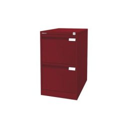 BISLEY Classeur pour dossiers suspendus à 1 rangée, 2 tiroirs, format A4, rouge cardinal