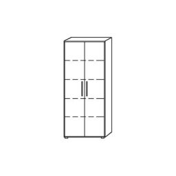 eurokraft pro NICOLA - Armoire de bureau, 4 tablettes, h x l x p 1880 x 800 x 346 mm, gris clair