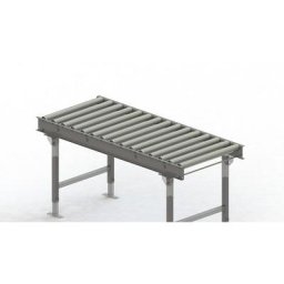 Gura Transporteur à rouleaux, cadre en acier et rouleaux en acier galvanisé, largeur voie 600 mm, entraxe des essieux 100 mm, longueur 1,5 m