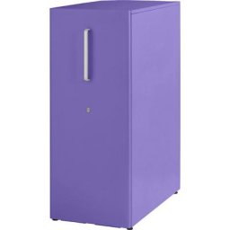 BISLEY Meuble de rangement Tower™ 3, avec plateau de finition, version droitière, 3 tablettes, parme