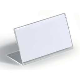 DURABLE Badge de table acrylique, en forme de L, h x l 52 x 100 mm, lot de 40