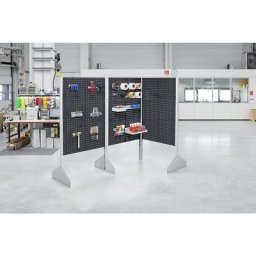 eurokraft pro Cloison de plaques perforées, hauteur 1845 mm, module de base, anthracite