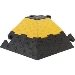 Gaine protège-câbles, taille moyenne, élément angulaire, à droite, L x l x h 590 x 570 x 50 mm, noir