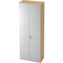 ANNY-AC - Armoire de bureau à paroi arrière insonorisante, h x l x p 2156 x 800 x 420 mm, 5 tablettes, façon érable