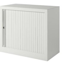 BISLEY Armoire à rideaux Euro, largeur 800 mm, 1 tablette, blanc trafic