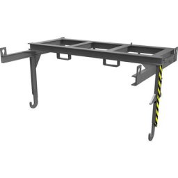 eurokraft pro Palonnier pour bennes basculantes et caisses-palettes, manutention par grue, charge max. 2000 kg, pour conteneur de 2 m³