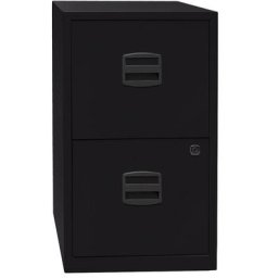 BISLEY Classeur pour dossiers suspendus PFA, 2 tiroirs, noir