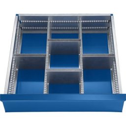 eurokraft basic Kit de compartimentation pour tiroirs, galvanisé, kit