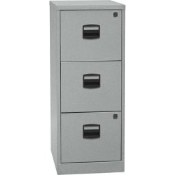 BISLEY Classeur pour dossiers suspendus PFA, 3 tiroirs, argent