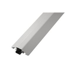 Gaine protège-câbles en aluminium, L x l x h 2000 x 80 x 20 mm, gris clair, lot de 1