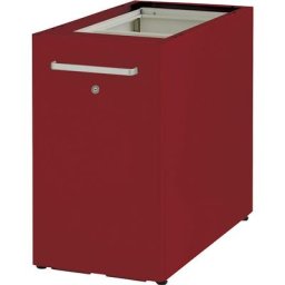 BISLEY Meuble de rangement Tower™ 2, sans plateau de finition, avec dispositif d'accrochage latéral, version droitière avec 1 tablette, rouge cardinal