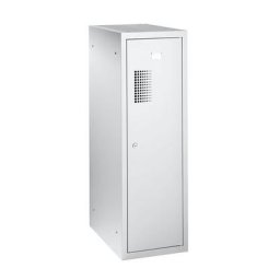 eurokraft basic Vestiaire multicases combiné, module unique, h x l x p 1000 x 300 x 500 mm, serrure à cylindre, entièrement gris clair