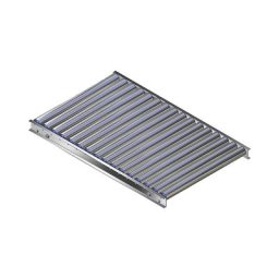 Gura Transporteur à rouleaux pour charges légères, cadre et rouleaux en aluminium, largeur voie 600 mm, entraxe 62,5 mm, longueur 1 m