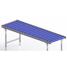 Gura Transporteur à rouleaux pour charges légères, cadre en acier et rouleaux en plastique, largeur voie 600 mm, entraxe 100 mm, longueur 2,0 m