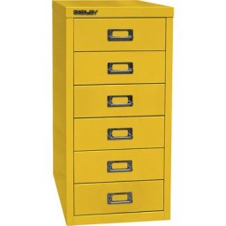 BISLEY MultiDrawer™ série 29, format A4, 6 tiroirs, jaune