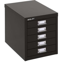 BISLEY MultiDrawer™ série 39, format A4, 5 tiroirs, noir