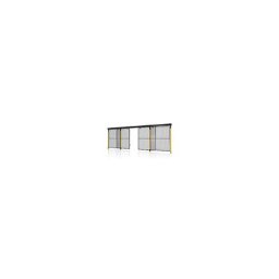 Axelent Cloison grillagée pour la protection des machines X-GUARD, kit de porte (sans élément de porte, supports et verrouillage), porte coulissante, porte double, largeur max. 2900 mm