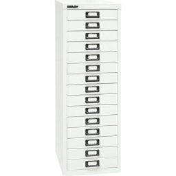 BISLEY MultiDrawer™ série 39, format A4, 15 tiroirs, blanc trafic