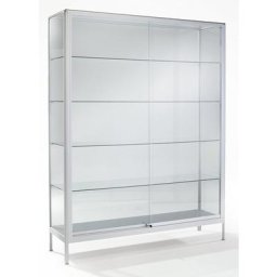 eurokraft pro Vitrine, modèle vitrine sur pieds, largeur 1000 mm, 2 portes battantes, difficilement inflammable